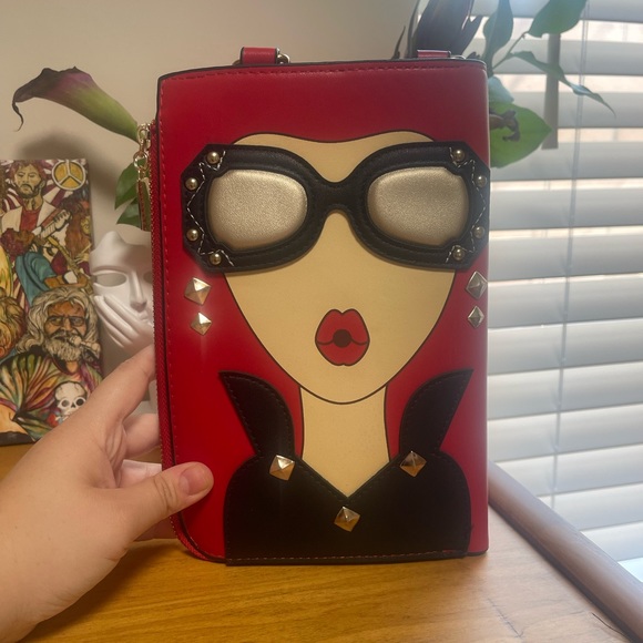 DIVA LADY W/SUNGLASSES FAB TRENDY BAG HOT STYLE PURSE Clutch HANDBAG - Picture 1 of 7